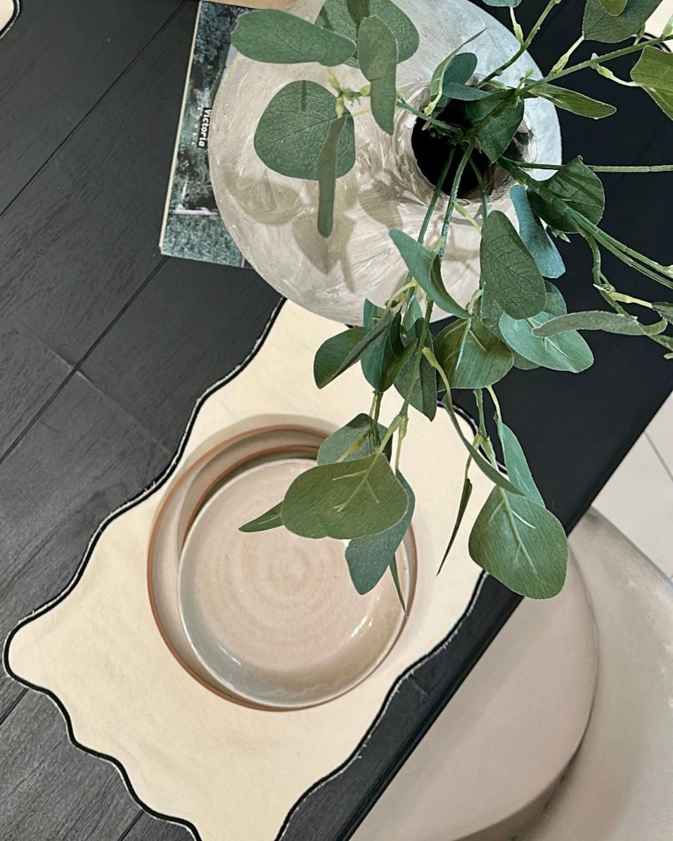 INDIVIDUAL RECTANGULAR ONDULADO MARCO NEGRO