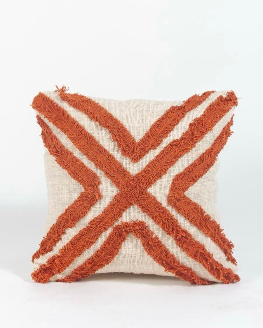 ALMOHADON POMPON TERRACOTA III - 45 x 45
