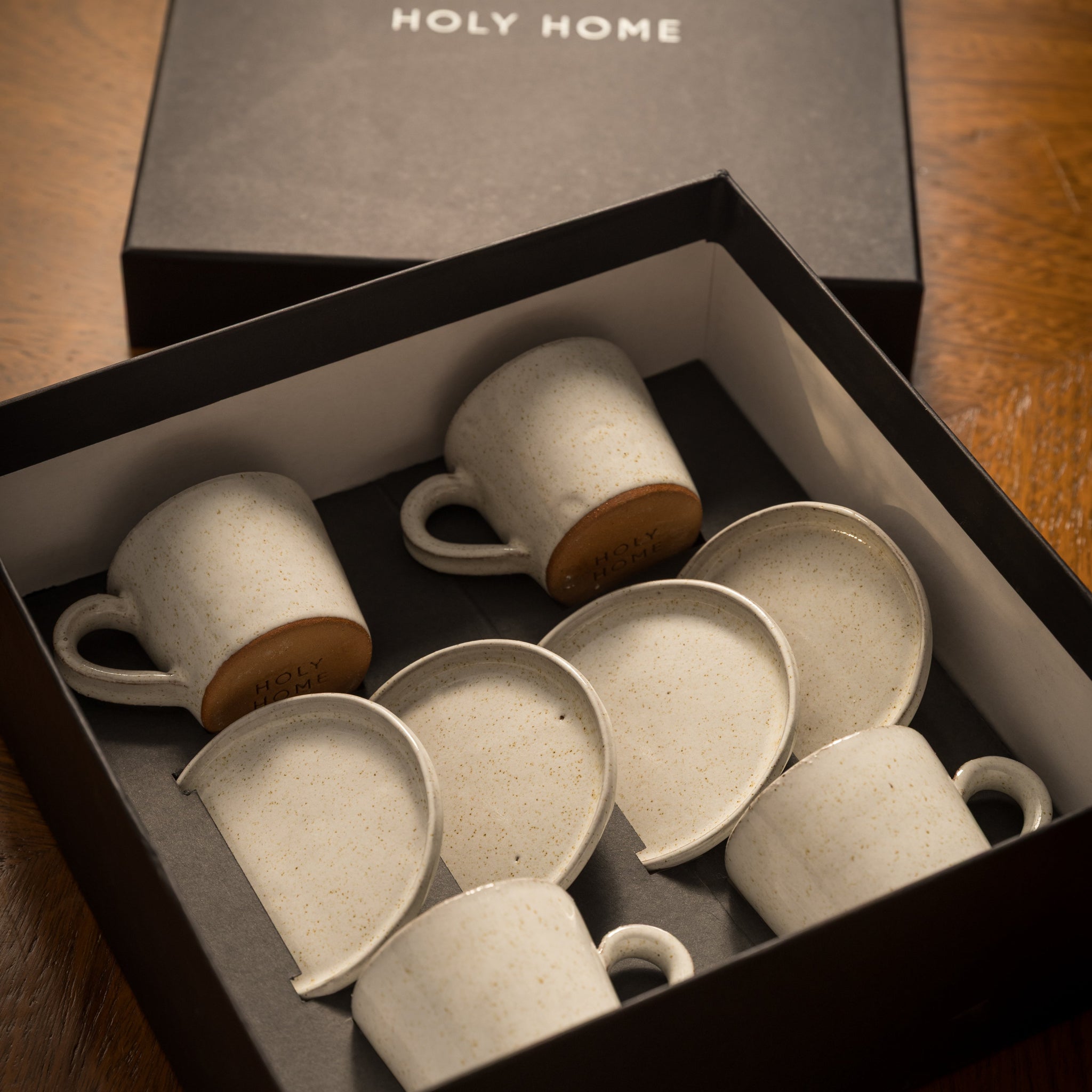 CAJA TAZAS ESPRESSO DE CERÁMICA ARTESANAL - PARA REGALAR