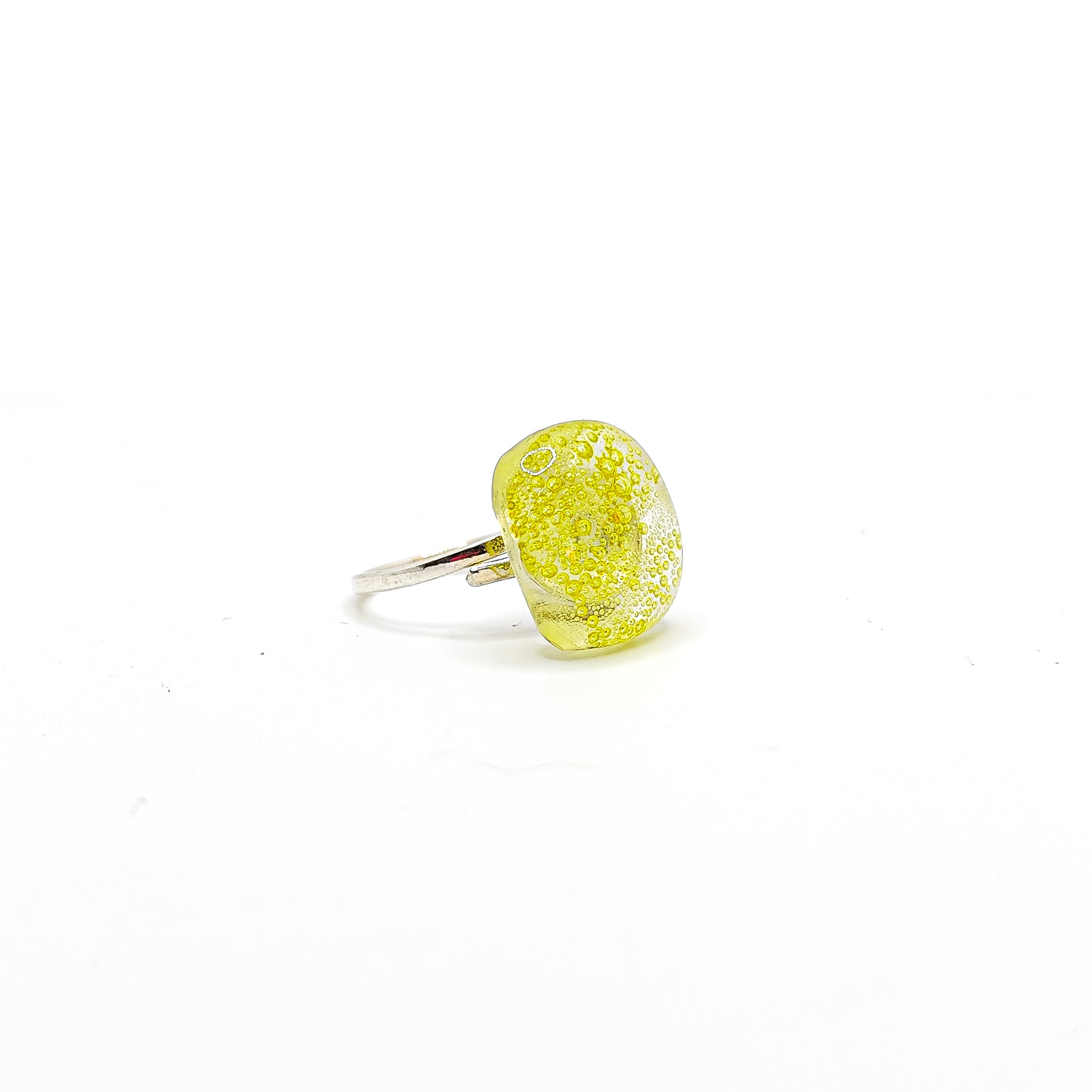 Anillo Cuadrado Color Amarillo Colección Bloom