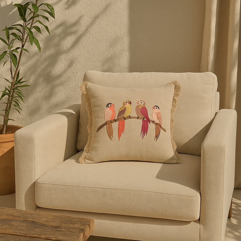 ALMOHADON PÁJAROS WAEN - 45 x 45