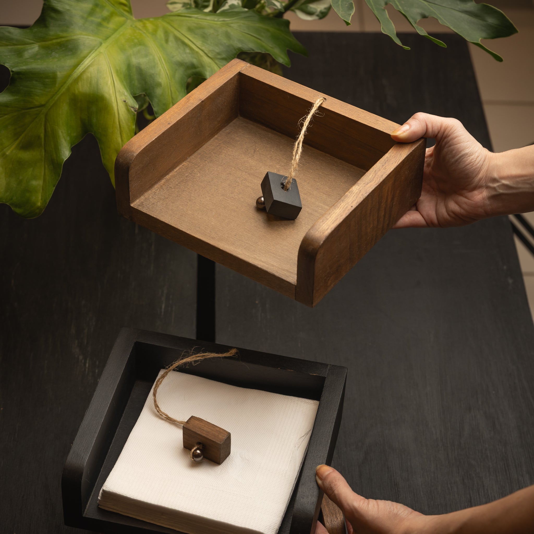 WOODEN NAPKIN HOLDER