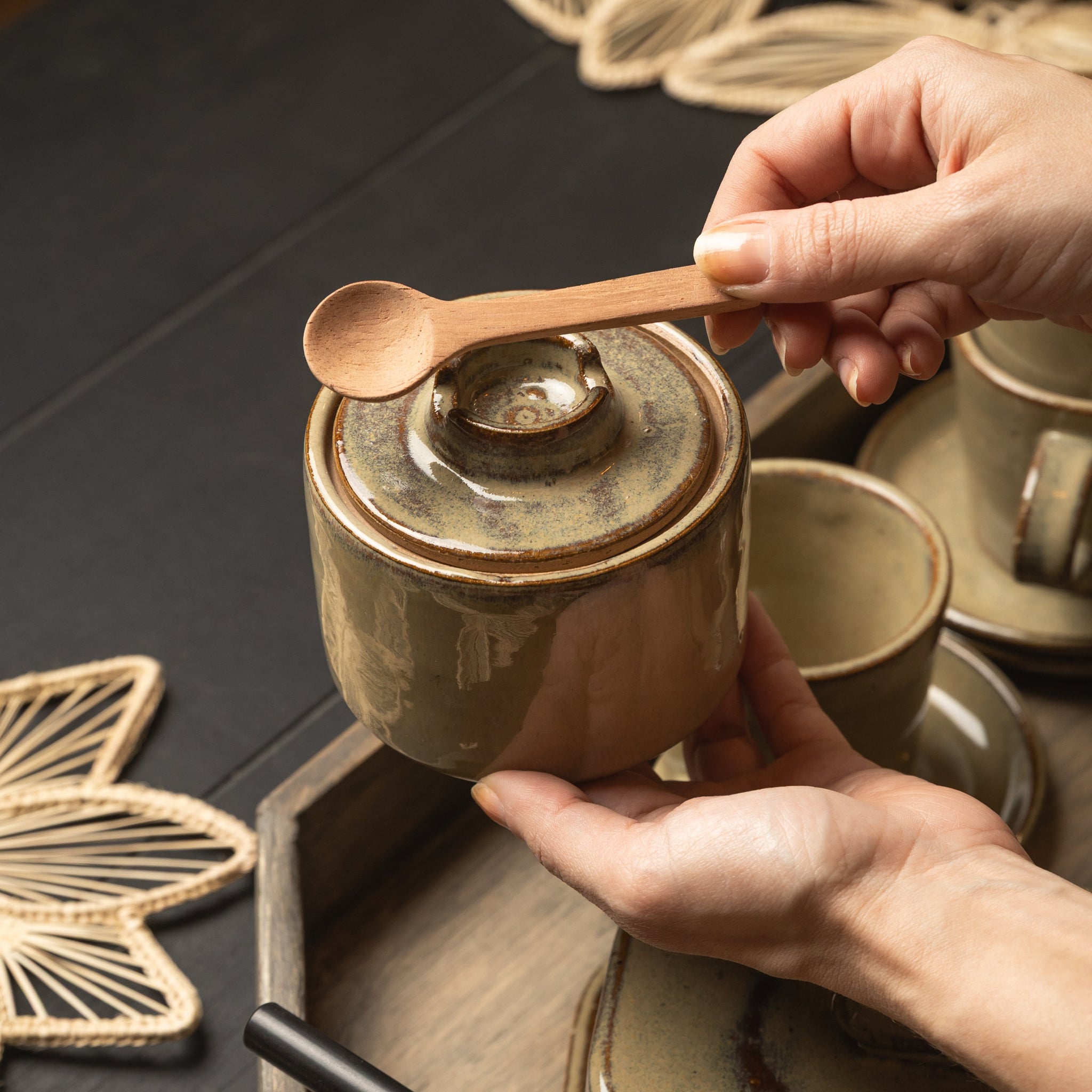 AZUCARERO DE CERÁMICA OLIVA