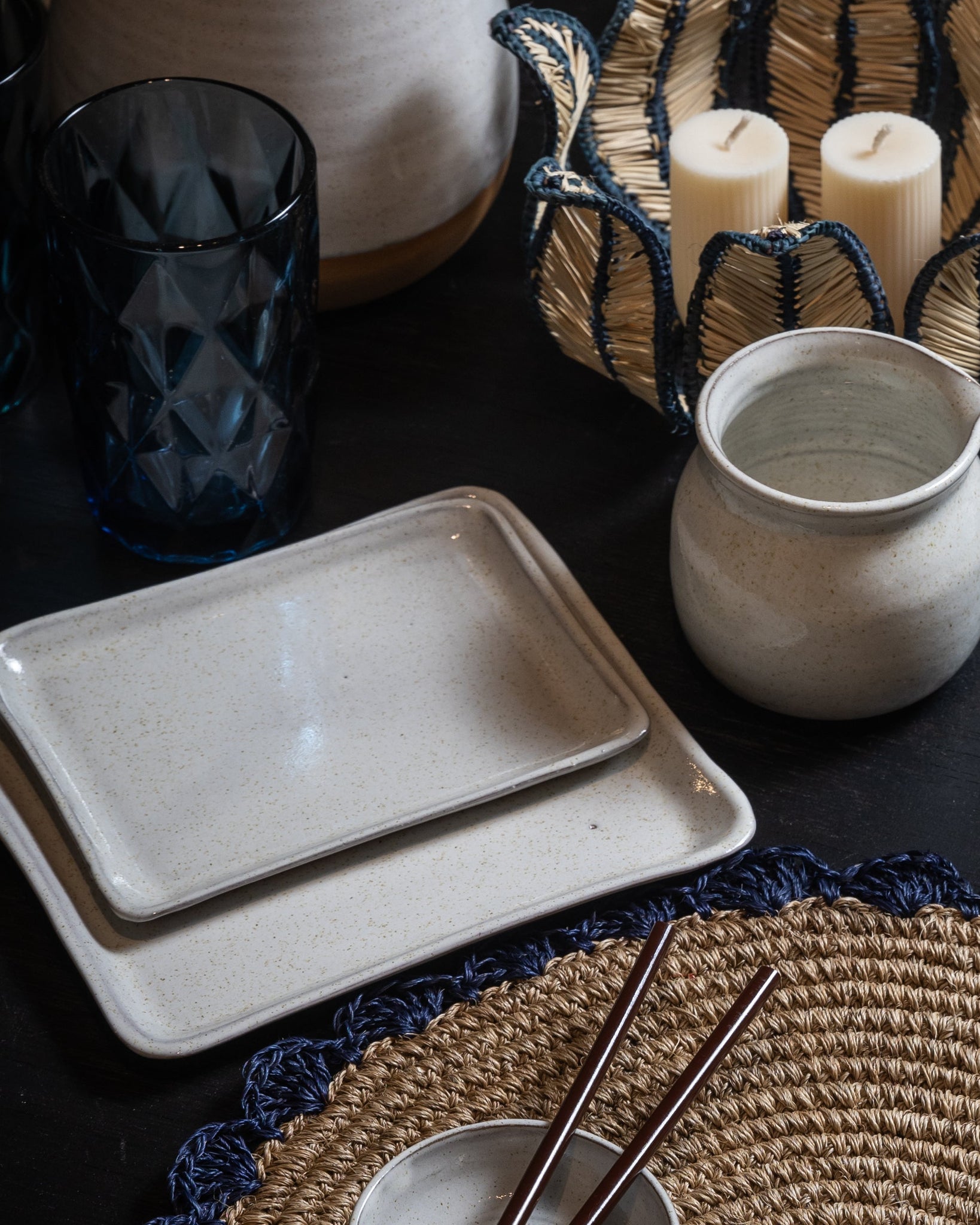 PLATO RECTANGULAR DE CERÁMICA - ARENA