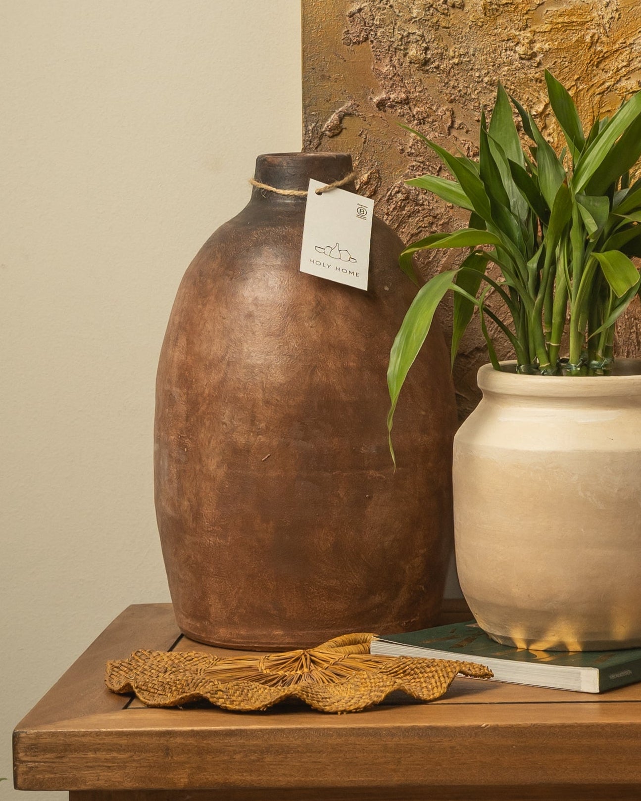 JARRÓN DE CERÁMICA ARTESANAL PAZ