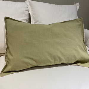 BED PILLOW COVER - TUSOR GREEN