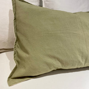 BED PILLOW COVER - TUSOR GREEN